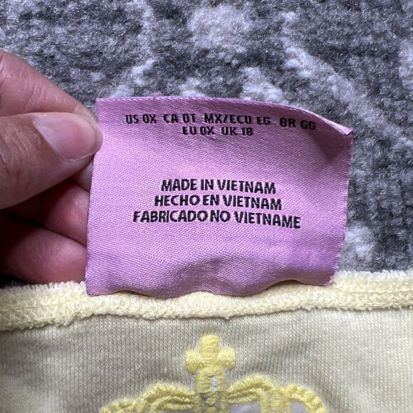 Juicy Couture x Forever 21 Yellow Terry Cloth Cropped Halter Top Short Set 0X - Picture 7 of 16